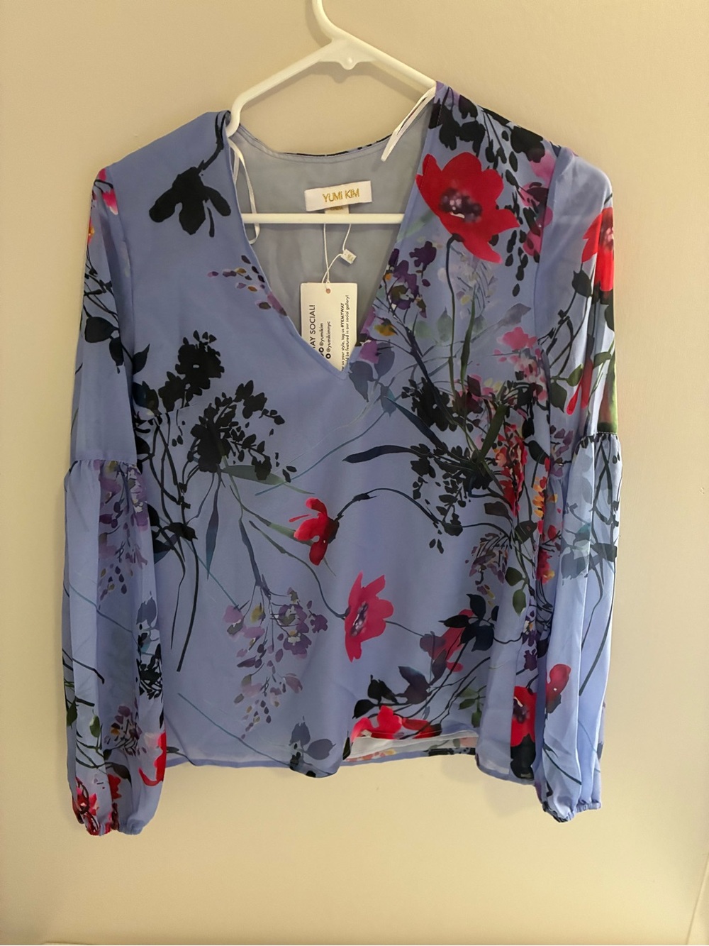 NWT Yumi Kim Floral Blouse SZ XXS XS